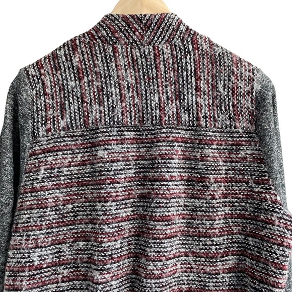 LUCKY Brand Waterfall Cardigan Chunky Knit Open Drape Sweater Wool Blend Cozy - Picture 4 of 14